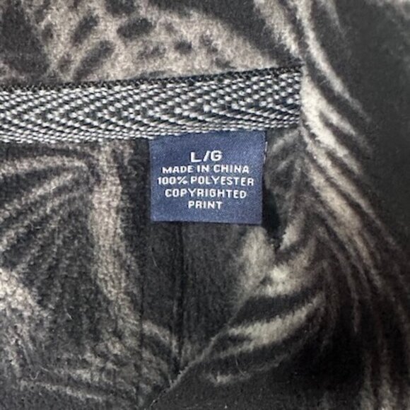 Tommy Bahama Men's Fronds Snap Pullover Fleece in black/grey - Size Large - EUC - Picture 8 of 11